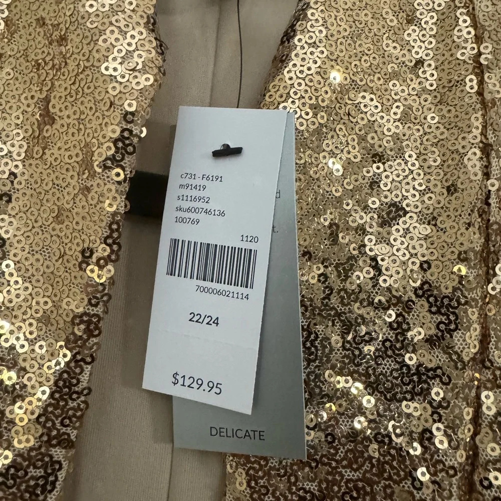 Lane Bryant Gold Sequin Duster - Picture 11 of 12